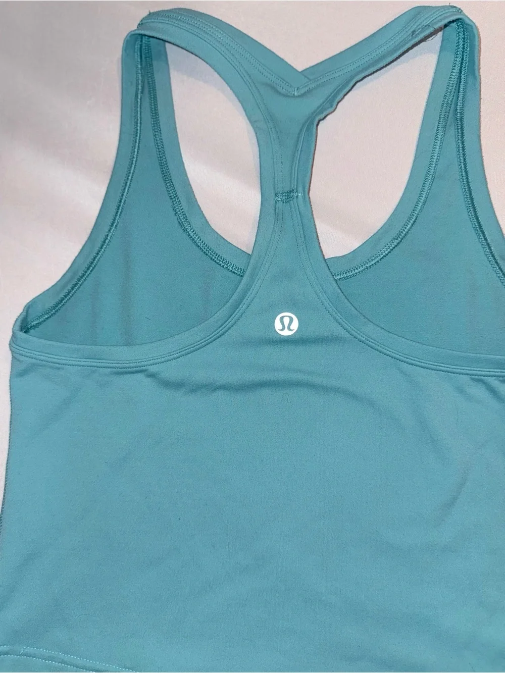 Lululemon Women's Teal Racerback Crop Tank Top Casual Activewear Size 6/Small